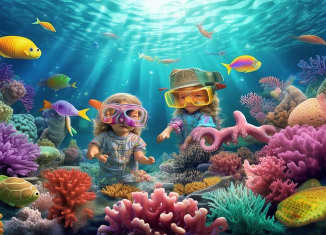 儿童海底世界绘画故事、幼儿海底世界画