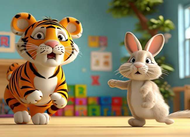 儿童故事虎和兔 虎和兔故事大一班语言教案