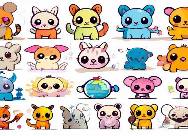 儿童益智简笔画各种小动物视频、50个小动物简笔画 儿童 可爱 彩色