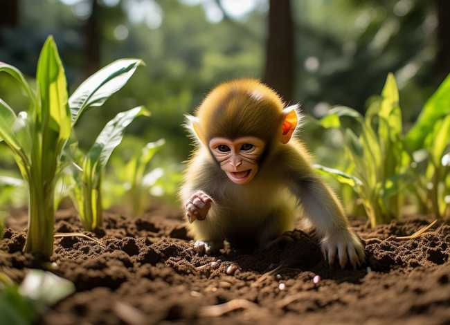 小猴种玉米一年级看图小短文，小猴种玉米一年级看图写短文