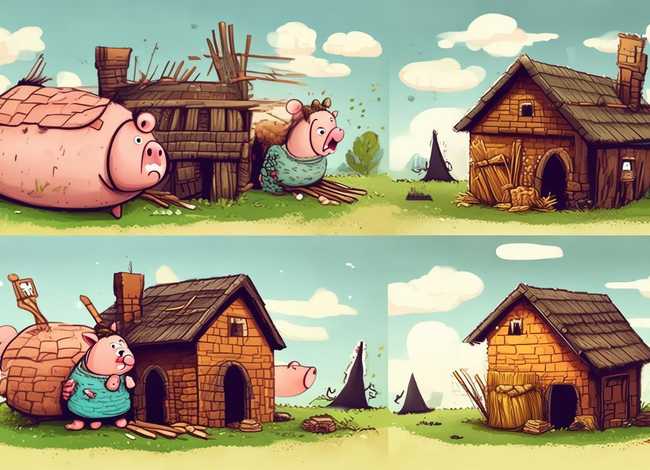 三只小猪儿童故事连环画（三只小猪故事连环画图片大全）