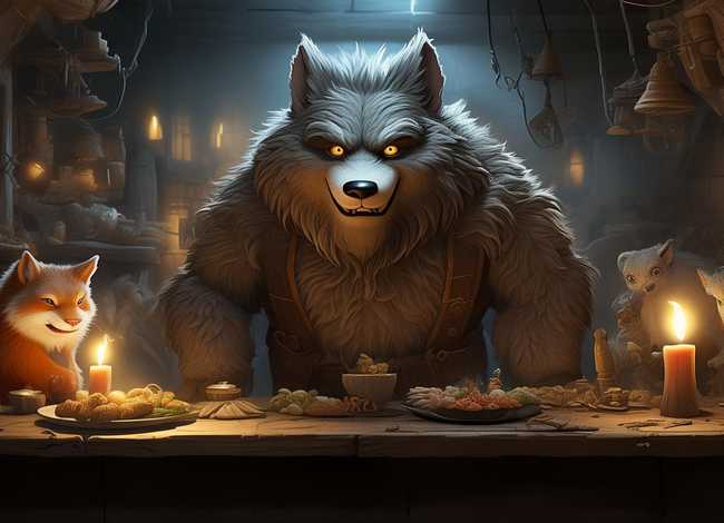 老狼请客故事配画 老狼请客故事配画图片 老狼请客故事配画 老狼请客故事配画图片