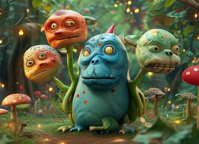 儿童故事三头怪兽，三头怪兽故事视频