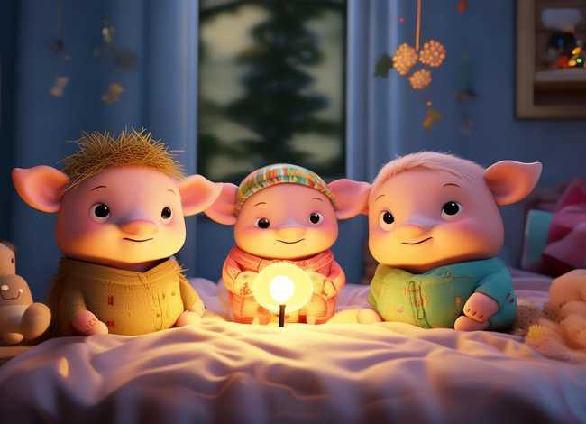 儿童睡前故事文字版三只小猪，睡前故事幼儿故事大全三只小猪文字版