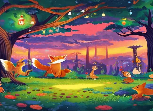 森林故事儿童画作品简介（森林故事会简笔画）