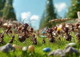 蚂蚁搬家童话故事范本 - 蚂蚁搬家的故事绘本