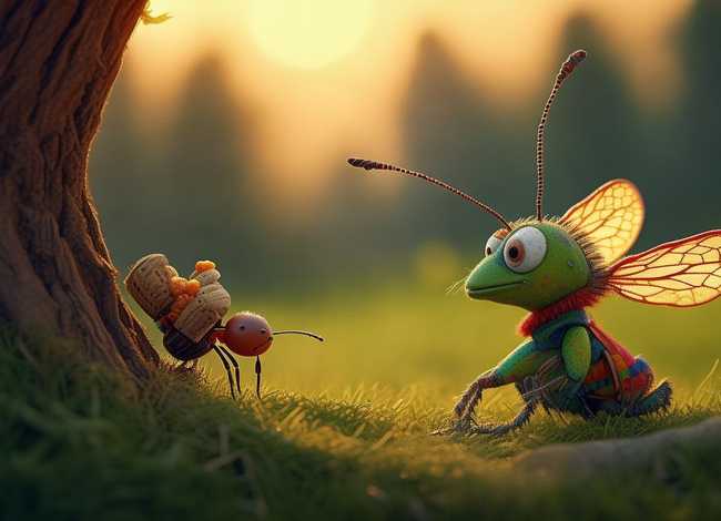 儿童故事蚂蚁和蚱蜢，睡前故事蚂蚁和蚱蜢