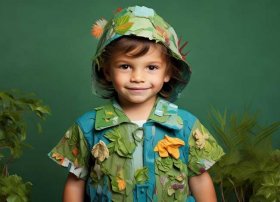 儿童环保创意服装、儿童环保创意服装男孩制作