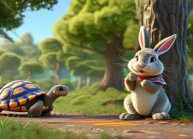 新编儿童故事龟兔赛跑自己编；自编龟兔赛跑的故事
