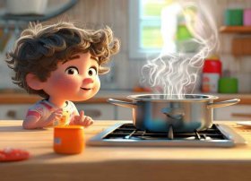 烫伤小儿歌 小心烫伤安全儿歌