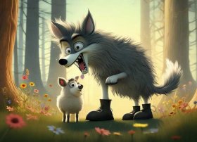 大灰狼吃羊的儿童故事（大灰狼吃羊的故事视频）