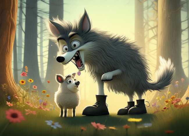 大灰狼吃羊的儿童故事（大灰狼吃羊的故事视频）
