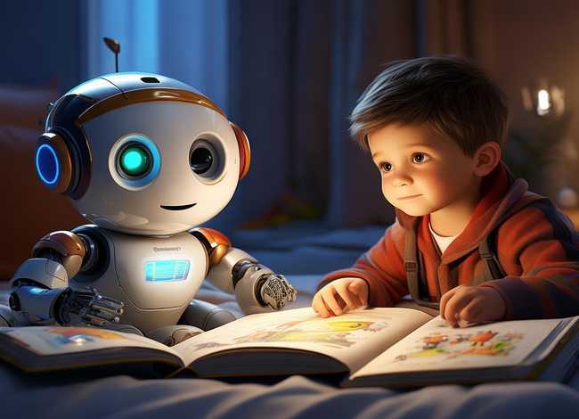 儿童睡前故事机器人的好朋友、机器人和小朋友的故事