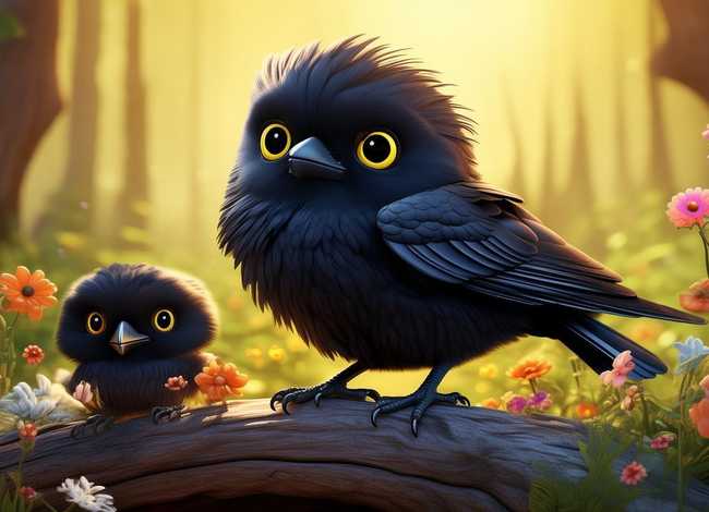 乌鸦故事儿童版 - 乌鸦的幼儿故事 乌鸦故事儿童版 - 乌鸦的幼儿故事