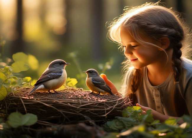 编写想象故事；编写想象故事,题目爱护小鸟,288字