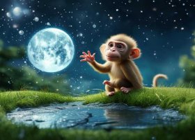 少儿故事猴子捞月亮 - 少儿故事猴子捞月亮视频播放