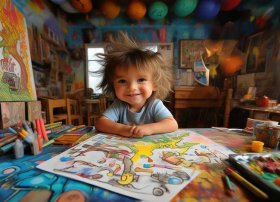 儿童自己绘画故事，幼儿自己画画说故事