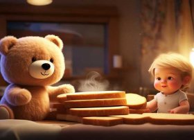 小熊数面包宝宝吧；宝宝睡前故事小熊数面包