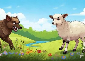 小羊和狼的故事绘本（小羊和狼的故事绘本图片）