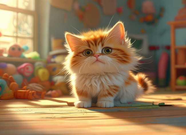 儿童故事胆小的小花猫背景图，幼儿故事胆小的小花猫