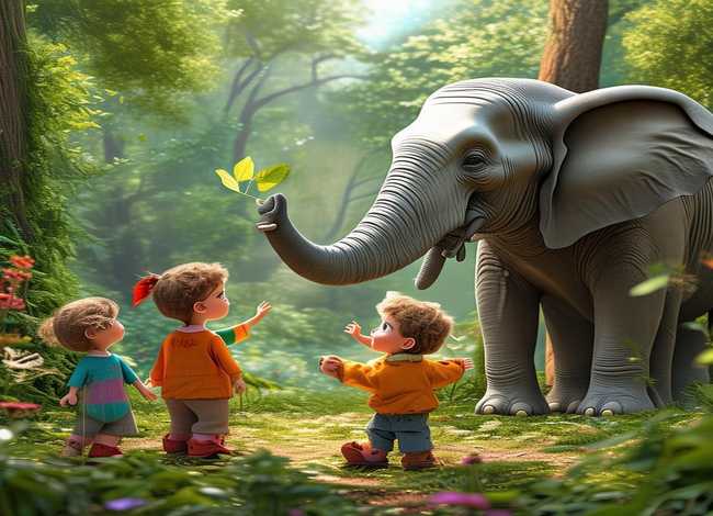 关于大象的儿童故事简单（关于大象的幼儿故事）