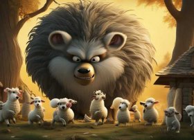 大灰狼和七只小羊儿童故事、少儿故事大灰狼和七只小羊