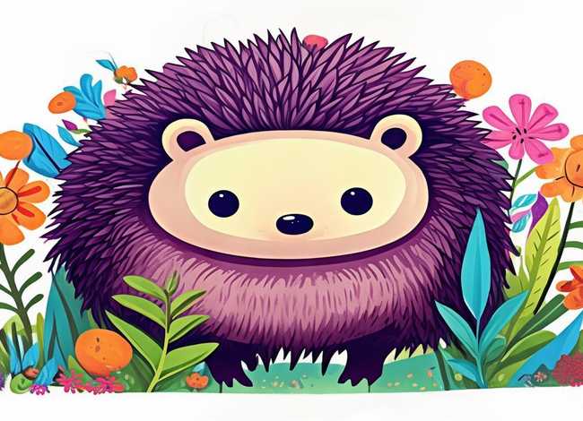 刺猬儿童画图片、刺猬儿童画图片大全