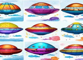 飞碟儿童画图片 飞碟儿童画图片大全图片