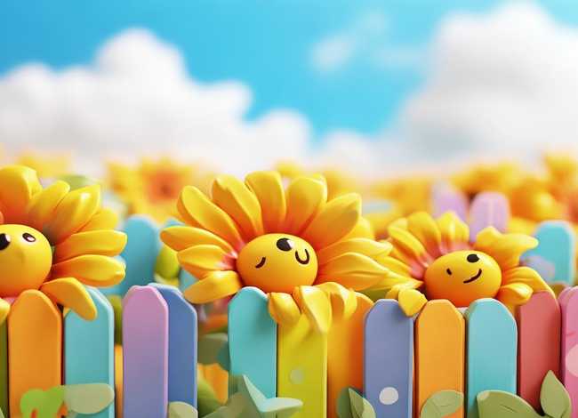 儿童向日葵图片 儿童向日葵图片绘画超轻黏土