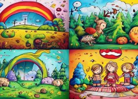 儿童手绘故事漫画图片；幼儿手绘画故事4图