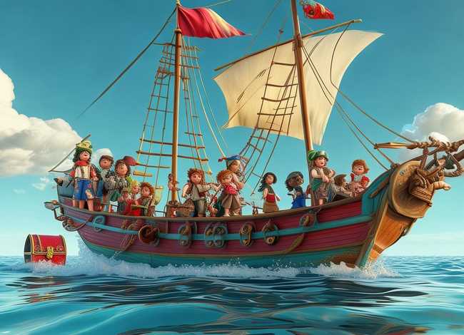 儿童故事海盗船的故事 - 关于海盗船的小故事