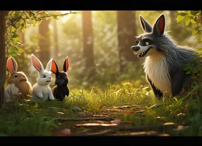 儿童故事三只小兔大灰狼敲门 - 三只小兔和大灰狼的故事儿童