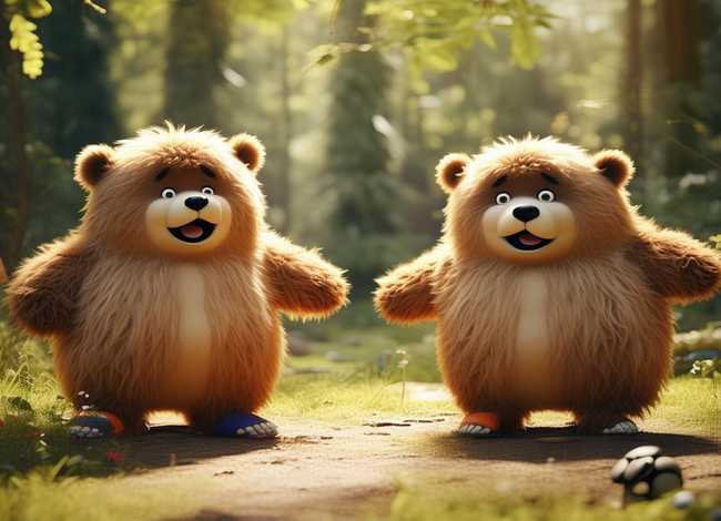故事,两只笨狗熊、故事两只笨狗熊表演