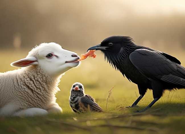 小羊跪乳乌鸦反哺故事 - 小羊跪乳和乌鸦反哺的故事