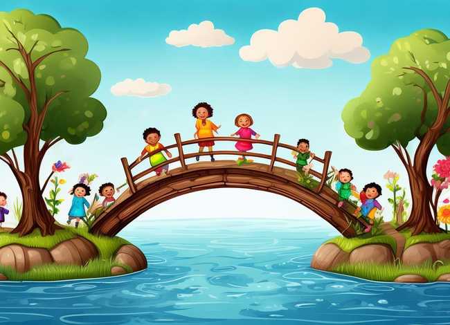 儿童插画小桥（儿童插画小桥图片）