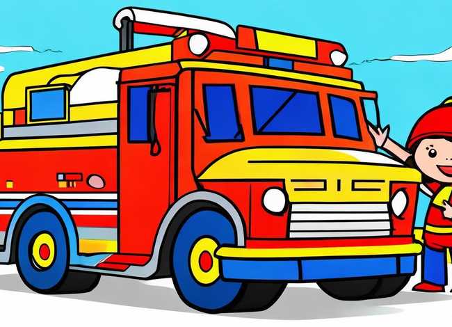 儿童消防车简笔画、儿童消防车简笔画怎么教,有哪些简单易学的步骤？