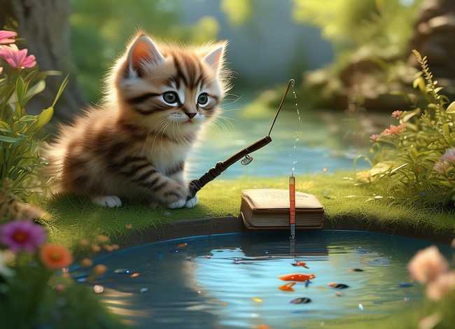 小猫钓鱼的儿童故事在线听，小猫钓鱼故事在线收听
