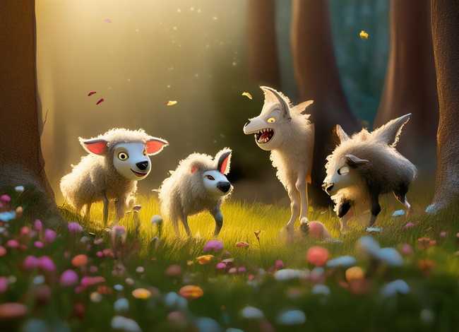 幼儿童话故事大全三只小狼的故事，幼儿故事狼和三只小羊