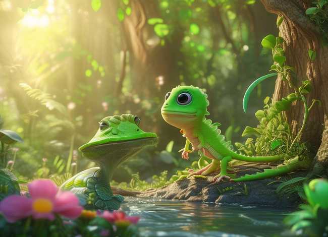 儿童故事小壁虎借尾巴绘本故事、绘本故事小壁虎借尾巴的美篇