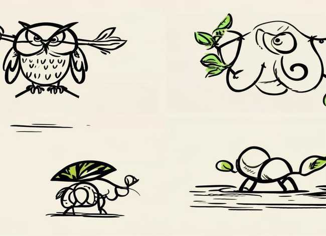 寓言故事简笔画4幅图简单 - 寓言故事简笔画4幅图简单又好看