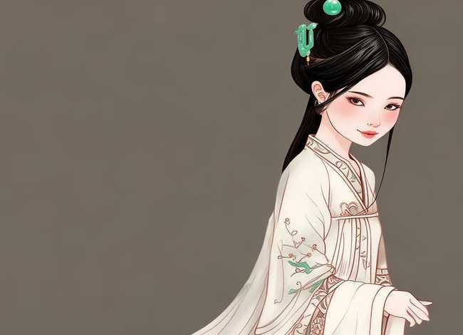 儿童简笔画古风美女；儿童古装美女简笔画 手绘