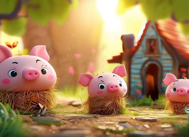 儿童讲故事三只小猪完整版 幼儿早教讲故事三只小猪