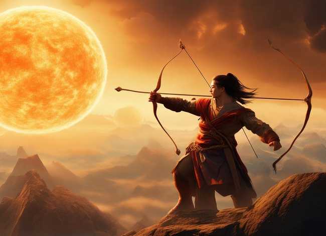 后羿射日简单故事 后羿射日简单故事六十字