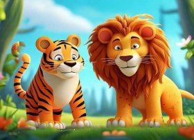儿童故事老虎和狮子的故事、儿童精选故事狮子和老虎