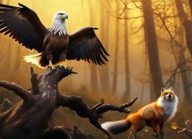 宝宝儿童睡前故事老鹰与狐狸（老鹰与狐狸的几段儿小故事）