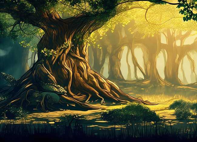 古代神话故事插画图，古代神话故事插画图片简单