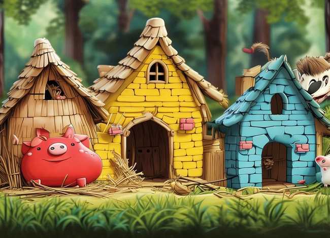 三只小猪儿童大班故事视抨琪红琪全文 - 幼儿三只小猪故事表演视频大全