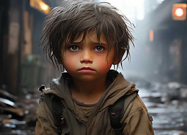 流浪儿童悲惨生活图片，流浪儿童悲惨生活图片卡通