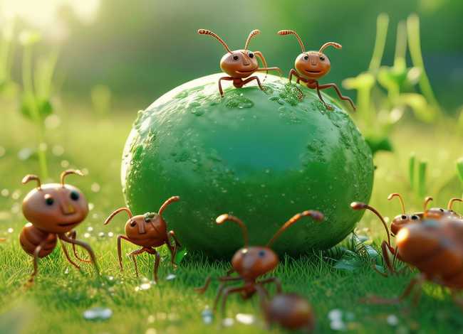 3-6岁儿童故事蚂蚁和西瓜、幼儿睡前故事蚂蚁和西瓜