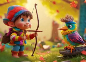 3到6岁儿童故事猎人 - 猎人打鸟的故事幼儿园